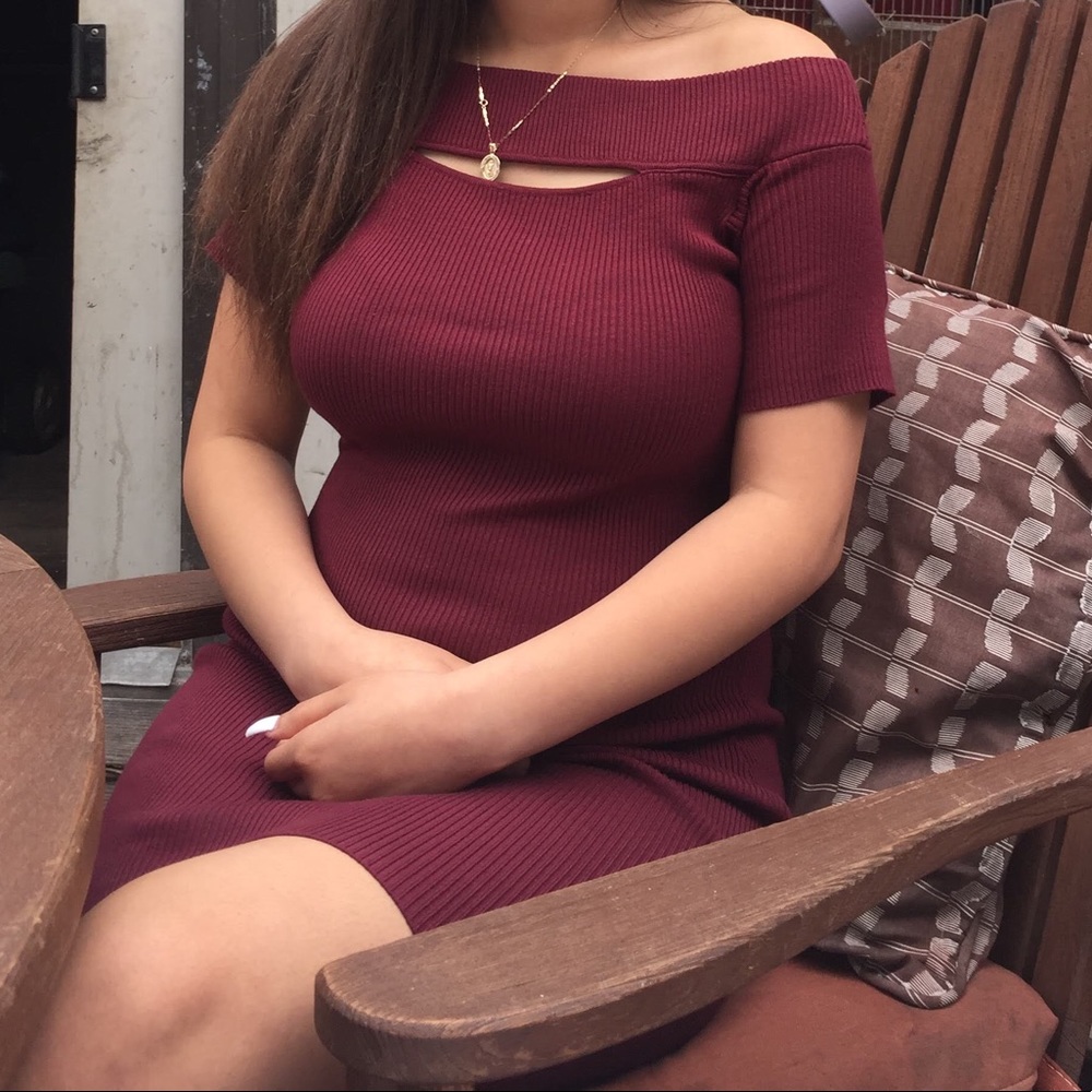 G by Guess Burgundy Mini Dress